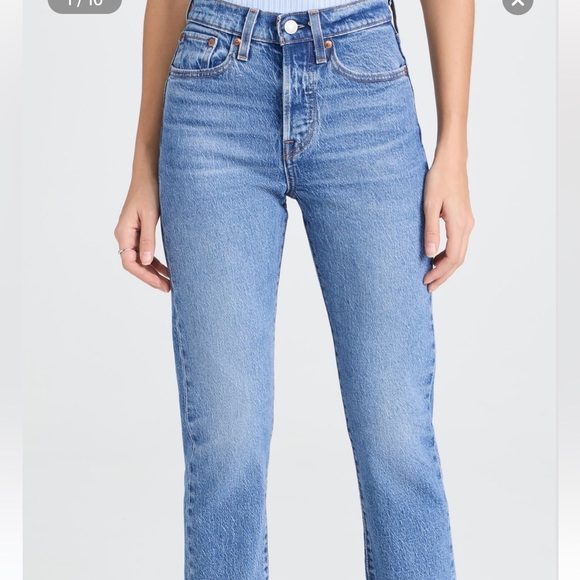 Levi's Wedgie Women's Straight Leg Blue Jeans - Picture 1 of 5